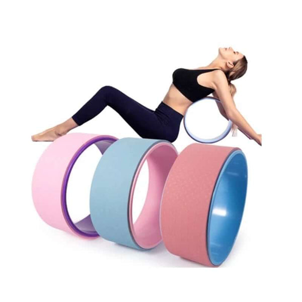 Yoga Pilates Circle Wheel set for improving balance, posture, and flexibility during workouts.