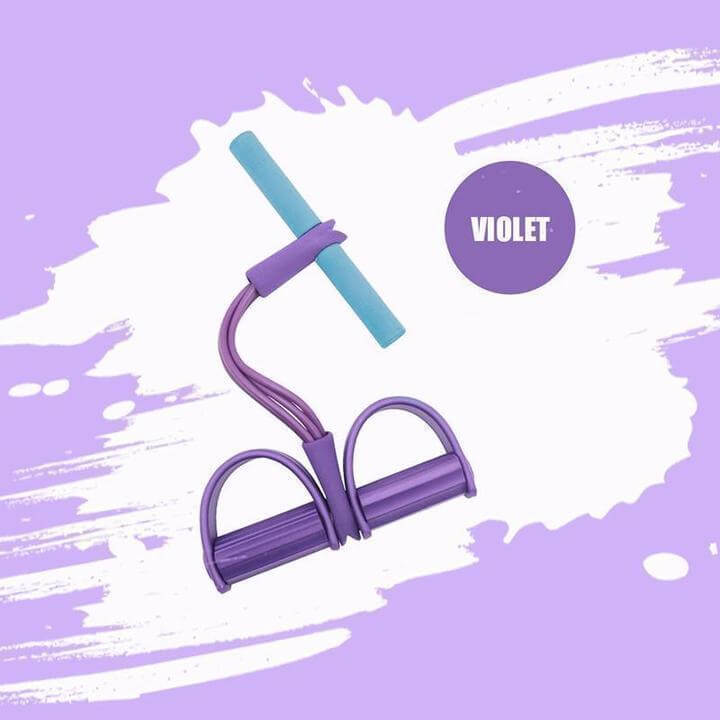 Violet Elastic Pull Rope Resistance Band for effective home workouts and resistance training.